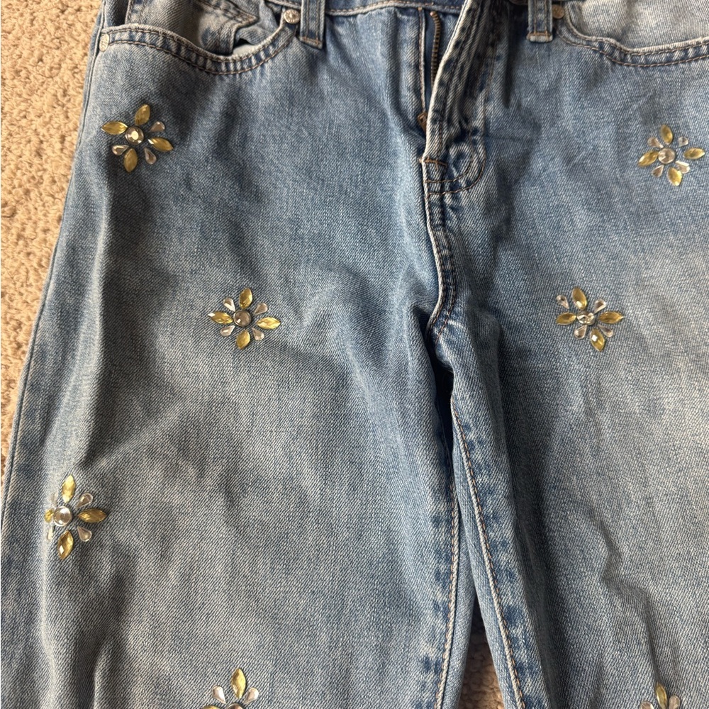 Rewash Denim Jeans with Gold Accents